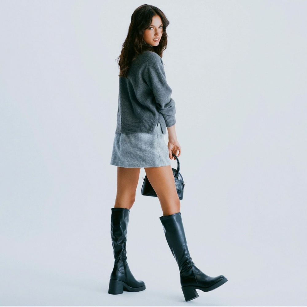 Call It Spring Black Knee High Platform Boots
